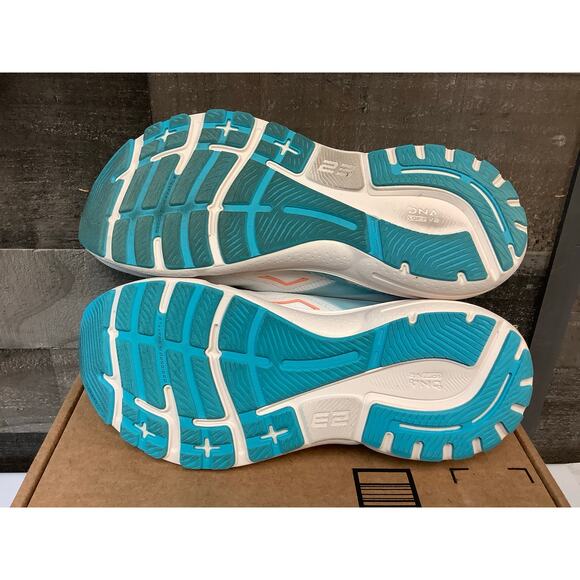 Brooks Womens 11 Coco Papaya Blue Adrenaline GTS 23 Running Shoe Athletic LE3-15 - Picture 7 of 9